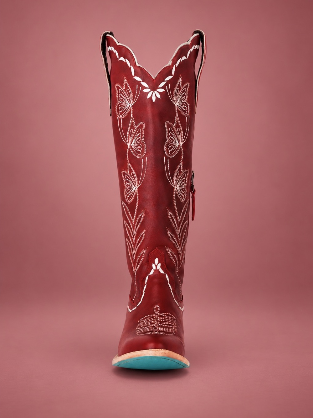 LANE Sweet Memories Smoldering Ruby Knee High Western Boots Size 8 BNWT Box